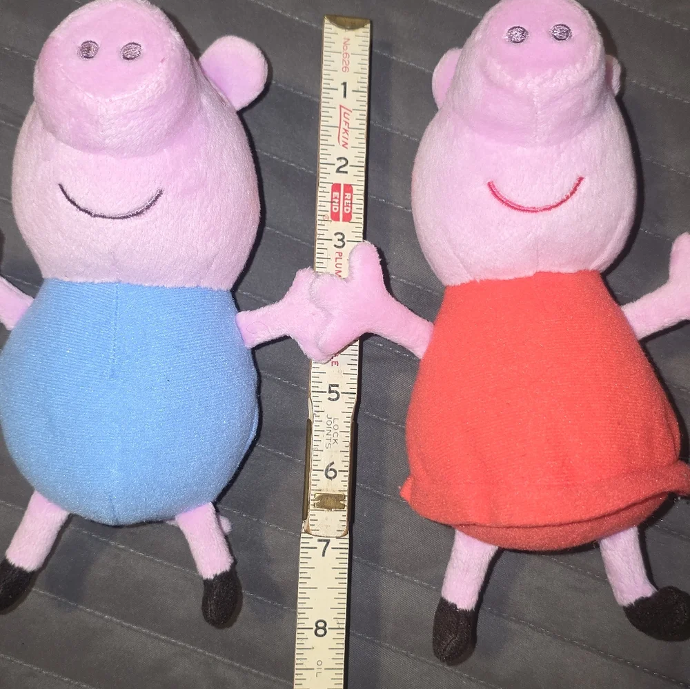 Peppa Pig And Friends Lot Of 4 GUC Plushies 2= 11in 2 =7in Like New - Picture 13 of 13